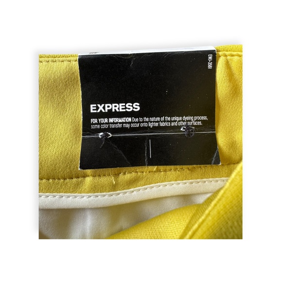 Express ankle super high rise pants Stylish chinos bright hue Size 4 small new - Picture 9 of 13